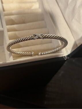 David Yurman x station bracelet with diamonds